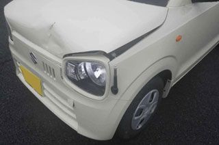 事故車のアルト（H36S）
